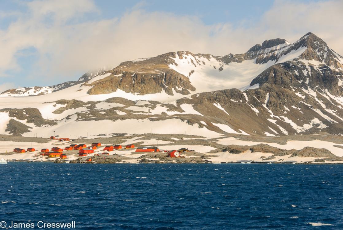 A photograph of Argentinian Esperanza Base, Hope Bay, Antarctic Sound