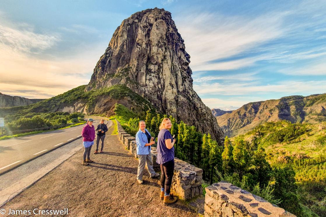 A photograph of the Rocque de Agando a 5.1 million year old trachyte dome,in the Garajonay National Park World Heritage Site, La Gomera