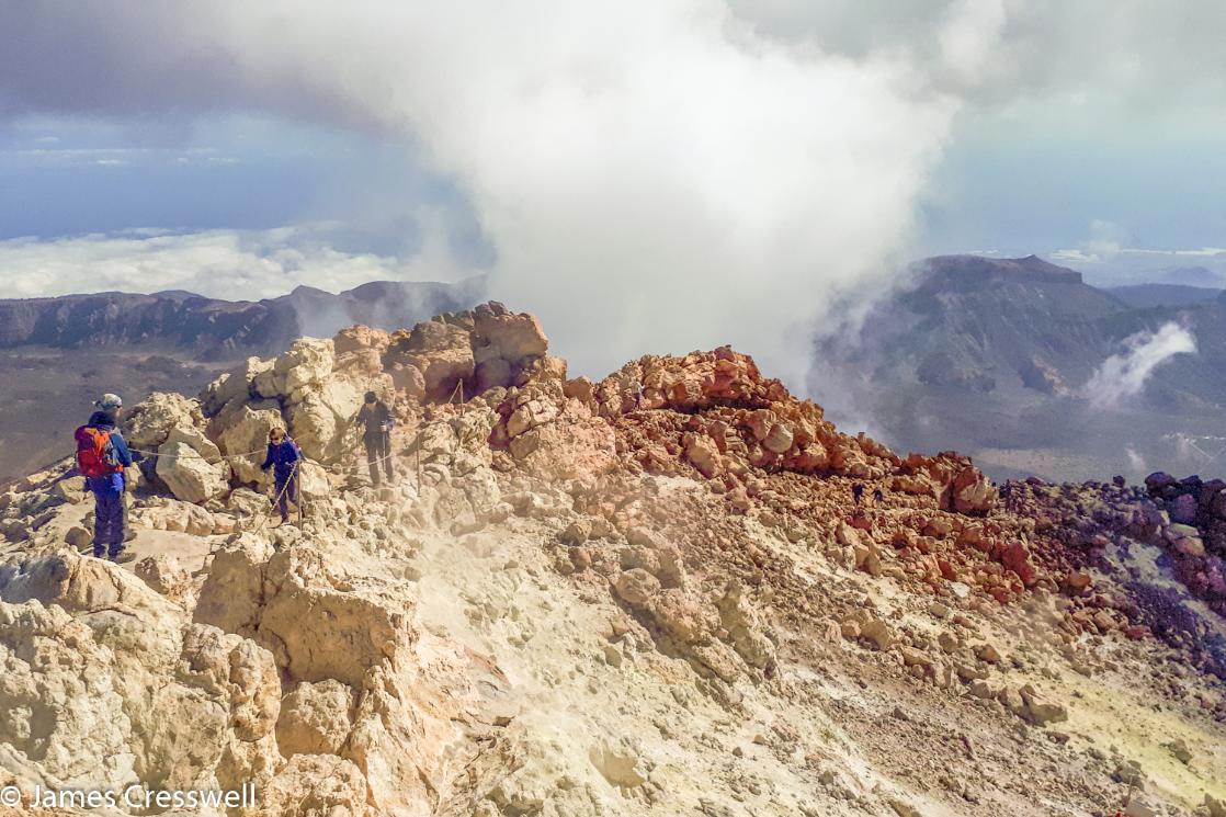 On the summit of Teide, 3718m above sea level, Tenerife