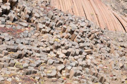 Columnar basalt, East Greenland, Viking Bay