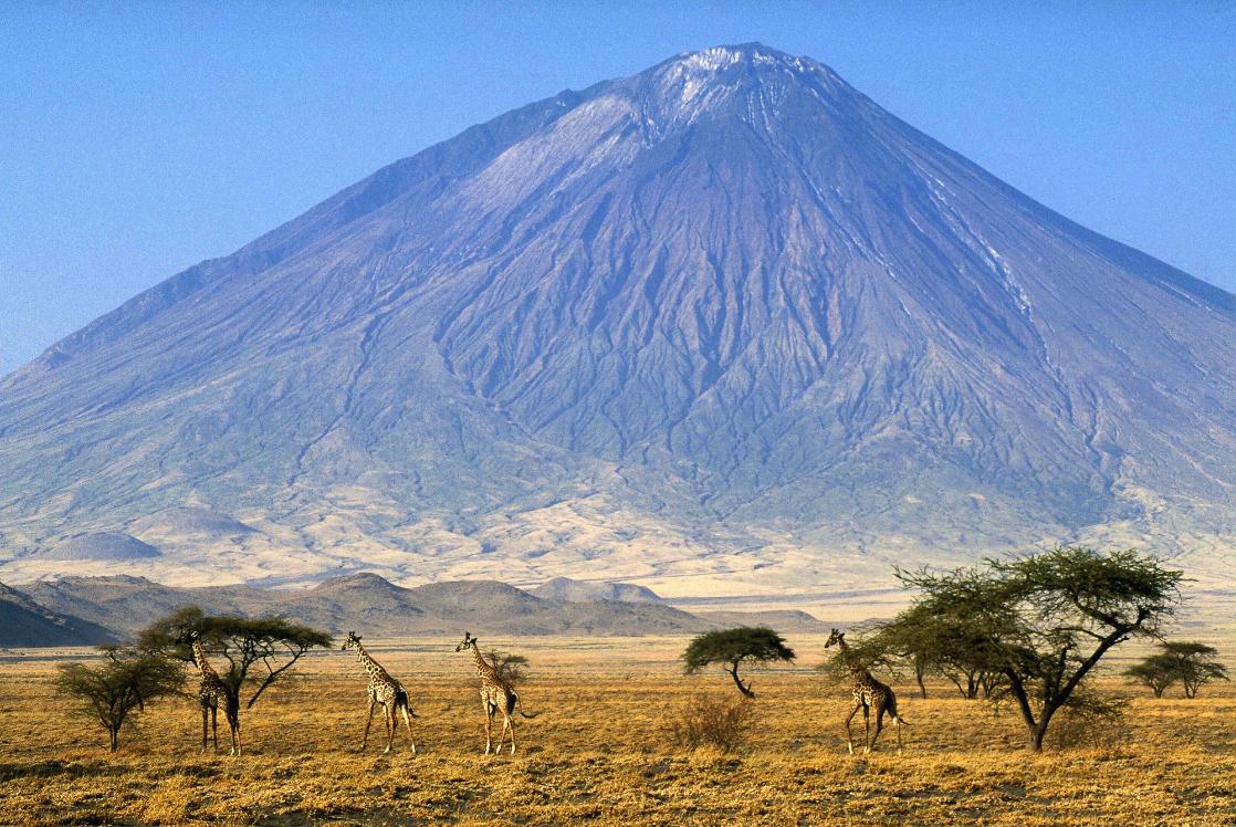 A photograph of Ol Doinyo Lengai volcano Tanzania