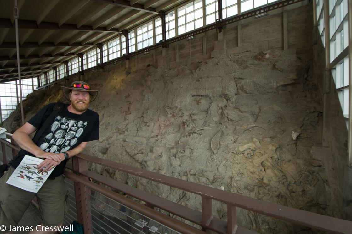 A photograph of James Cresswell at Dinosaur National Monument, USA