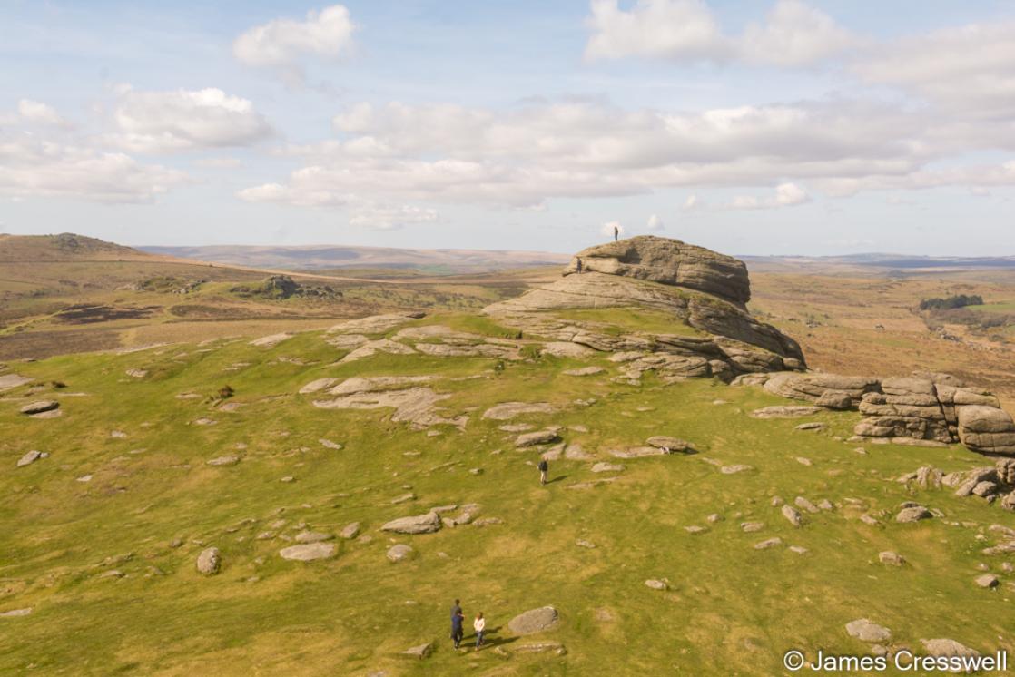 A photograph of Hay Tor in Dartmoor National Park  taken on a GeoWorld Travel geology tour and holiday of England and Wales