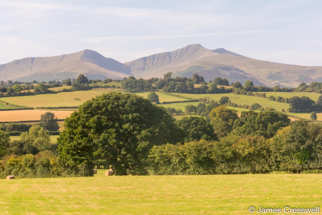 A photograph of the Brecon Beacons in the Fforest Fawr Geopark and Brecon Beacons National Park  taken on a GeoWorld Travel geology tour and holiday of England and Wales