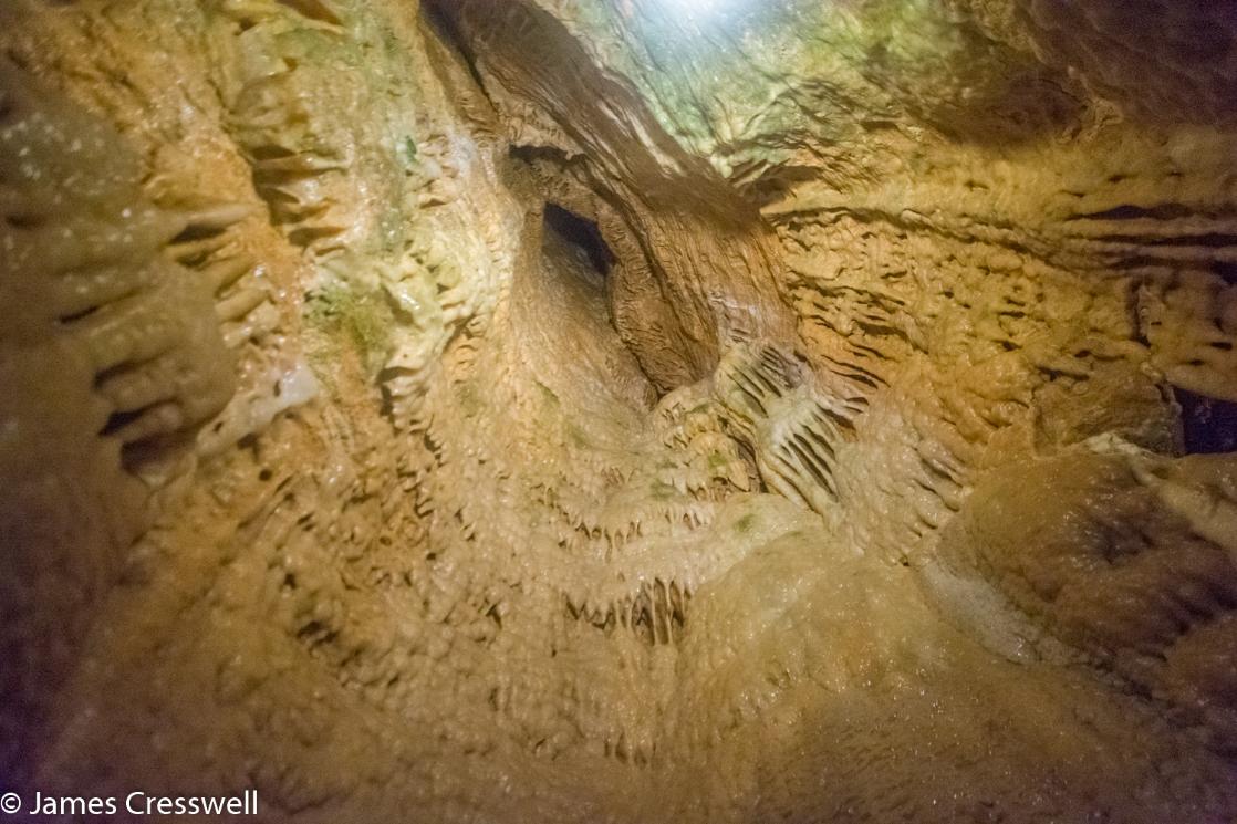 A photograph taken inside the Laichingen Pothole, in the Swabian Alb Geopark, on a GeoWorld Travel Germany geology trip, tour and holiday