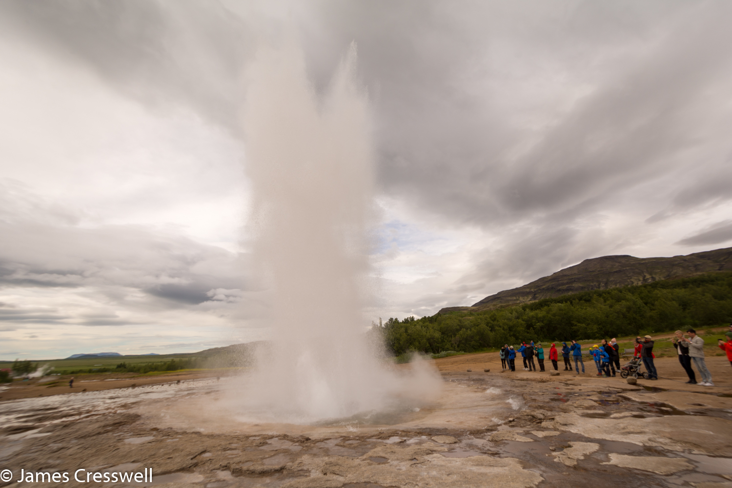A photograph of Geysir in Iceland on a GeoWorld Travel geyser trip and geology holiday
