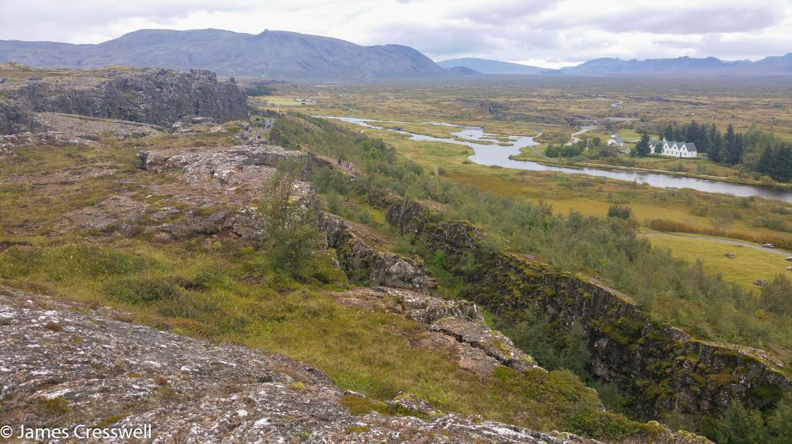 A photography of the plate boundary at Thingvellir on the GeoWorld Travel Iceland geology trip and volcano holiday