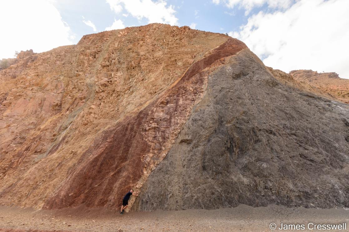 A photo of a major fault in the High Atlas mountains