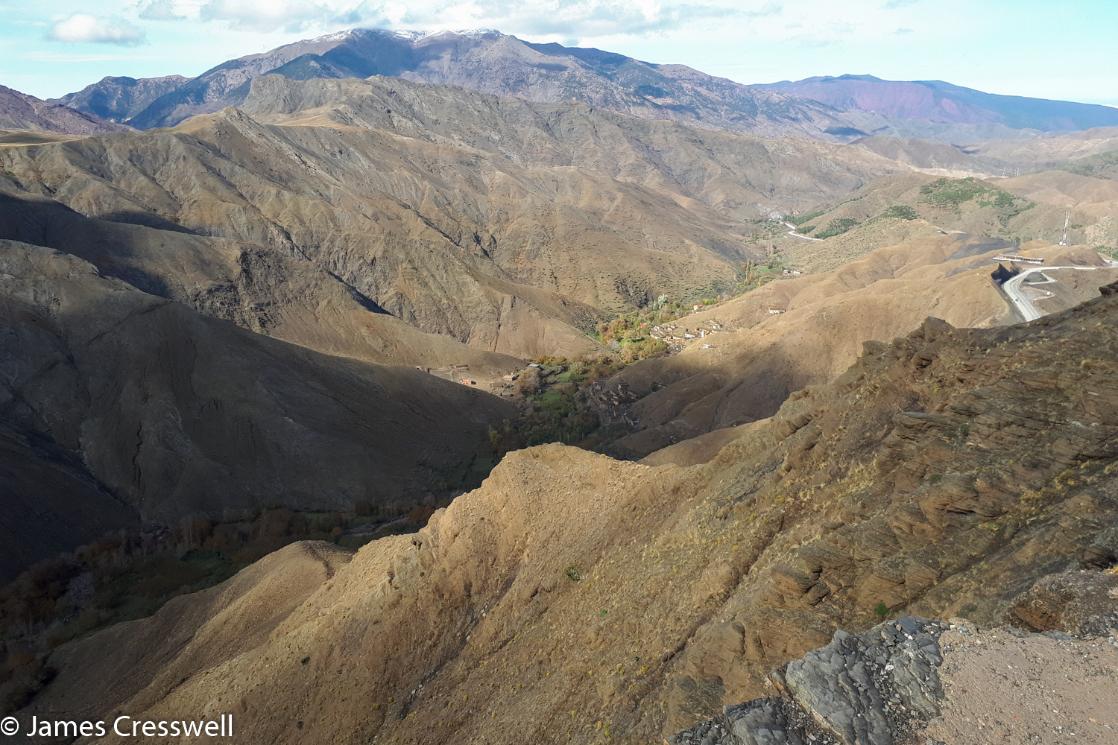 A photograph of mountains, the High Atlas Mountains, taken on a GeoWorld Travel geology trip, tour and holiday