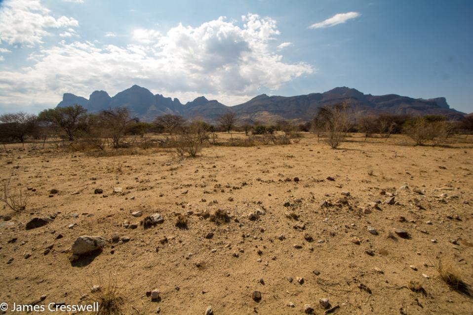 A photograph of the Erongo volcano, taken on a GeoWorld Travel Namibia geology trip, tour and holiday