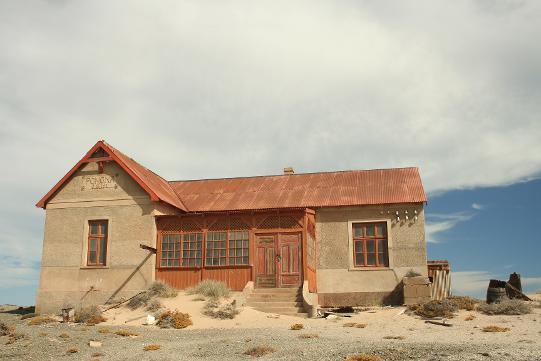 An abandoned mining building