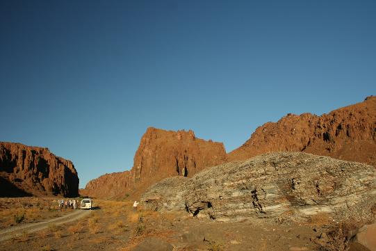 A photo of a desert canyon