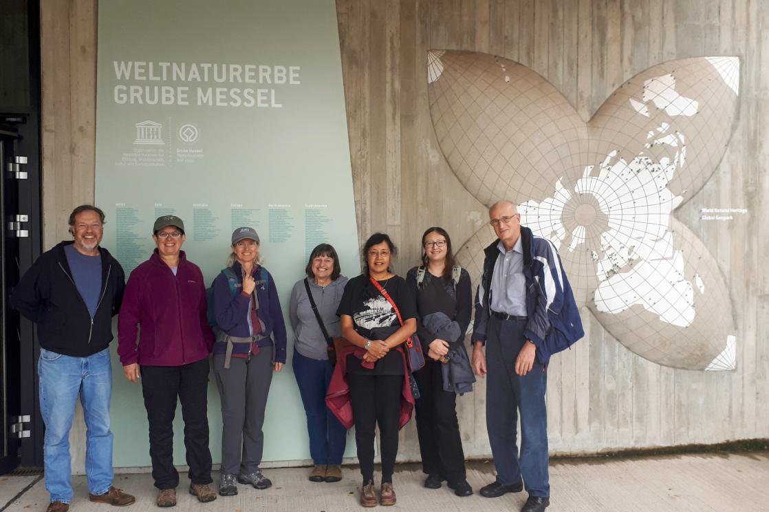 A GeoWorld Travel group at the Messel Pit, Germany