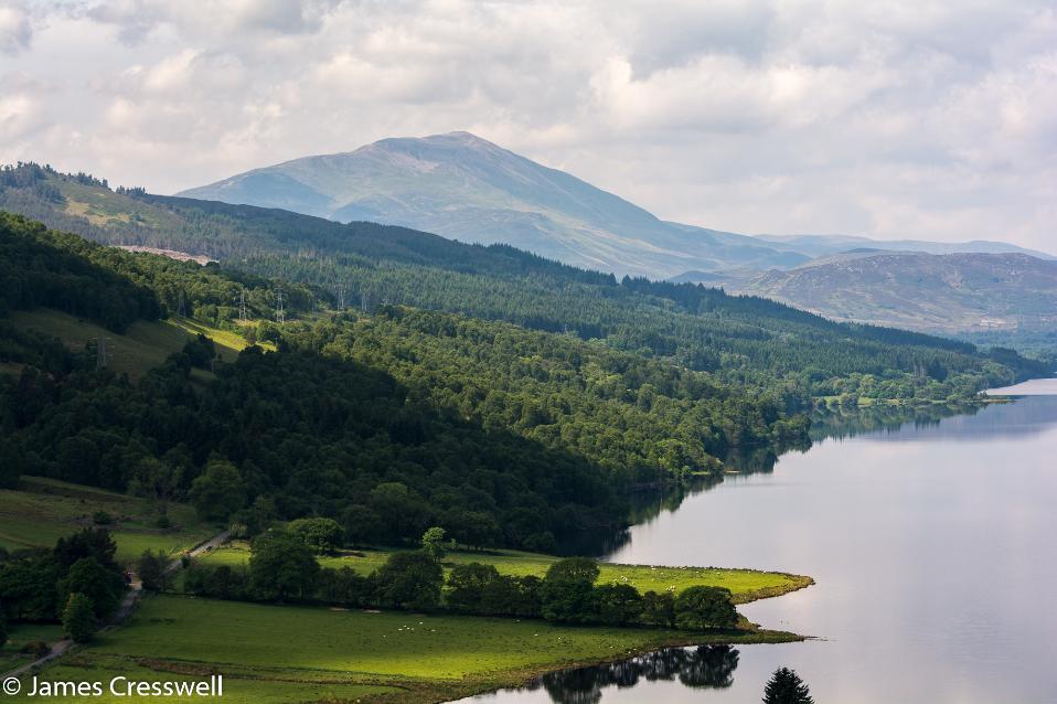 A photograph of Schiehallion mountain from the Queen's View, taken on a GeoWorld Travel Scotland geology trip, tour and holiday