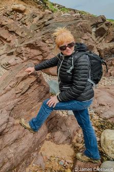 A photograph of Robina Barton, Shetland guide for GeoWorld Travel