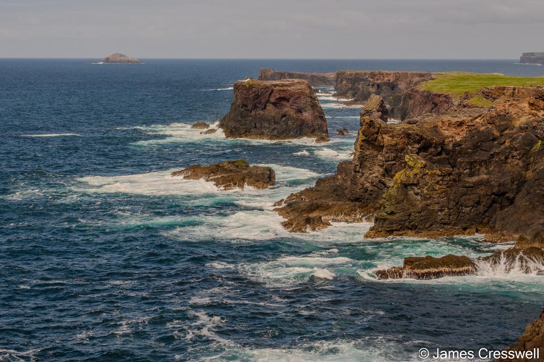 A photograph of the Eshaness coast