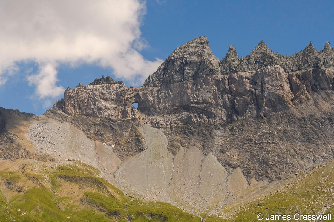 A photo of Martin's Hole and the Glarus Thrust