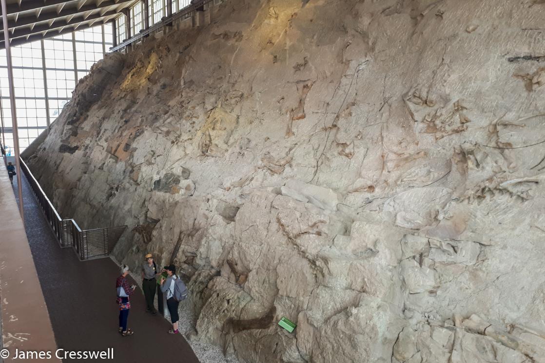 A photograph of the Carnegie Quarry at Dinosaur National Monument, taken on a GeoWorld Travel USA geology trip, tour and holiday