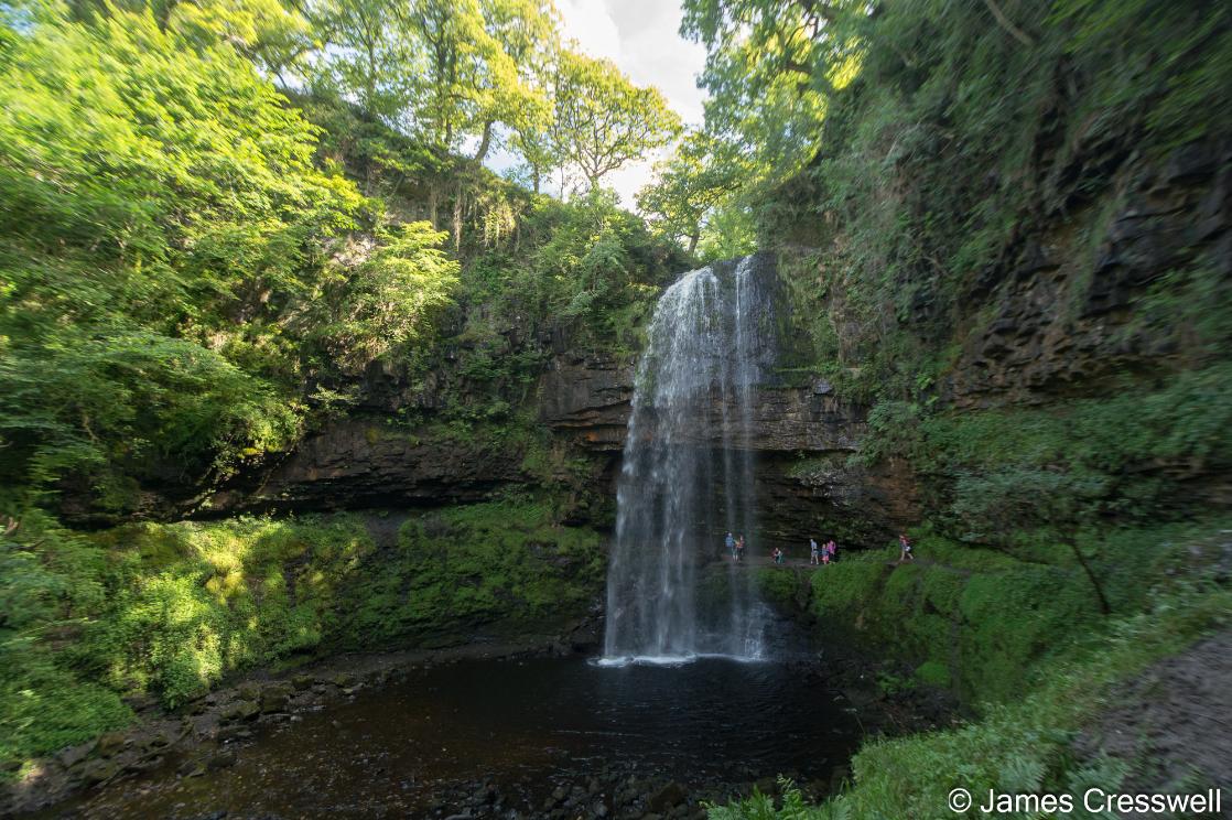 A photograph of Henrhyd waterfall